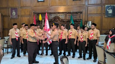 Pelepasan kontingen Sako Al Irsyad untuk mengikuti Jambore Internasional di Malaysia