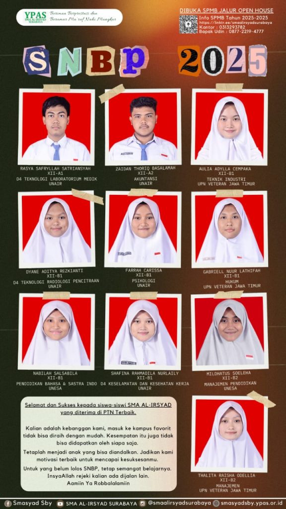 Siswa SMA Al Irsyad Surabaya lolos SNBP