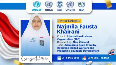 Najmila Fausta Khairani wakili AABS Purwokerto di AYIMUN 17th Bangkok, Thailand, bahas isu global soal brain drain dan pembangunan berkeadilan!