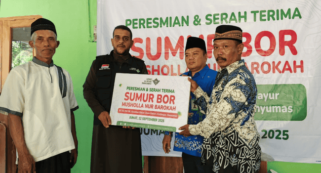 Peresmian Sumur Bor Mushola Nur Barokah di Kaliori Banyumas Permudah Ibadah dan Kebutuhan Dasar Warga