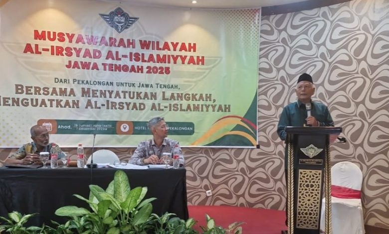 Muswil Al Irsyad Jateng digelar di Pekalongan, menetapkan Ustaz Supardan sebagai Ketua PW 2025–2030 secara aklamasi.