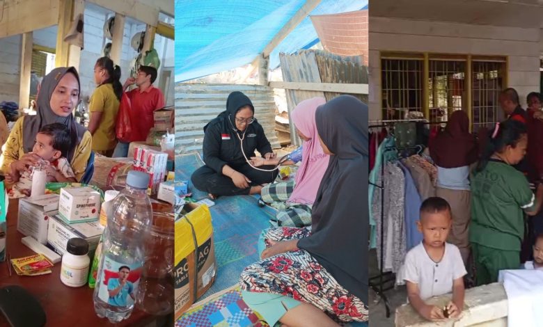 Posko LAZNAS Al Irsyad Aceh Tamiang menggelar pemeriksaan kesehatan gratis, bantuan baju layak pakai, dan perbaikan air bersih bagi korban banjir.