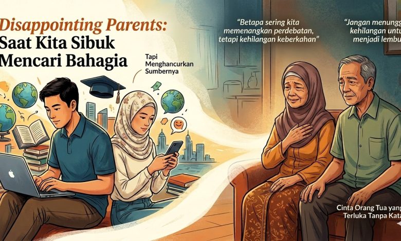 Sibuk mengejar dunia hingga melukai hati orang tua? Renungi luka mereka dalam diam sebelum terlambat. Kembalilah sebelum jarak menjadi abadi.